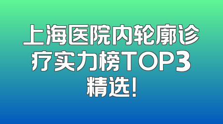 上海医院内轮廓诊疗实力榜TOP3精选！
