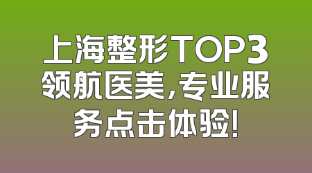 上海整形TOP3领航医美，专业服务点击体验！