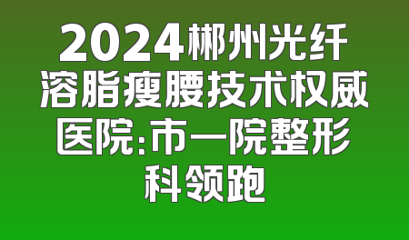 2024郴州光纤溶脂瘦腰技术权威医院：市一院整形科领跑