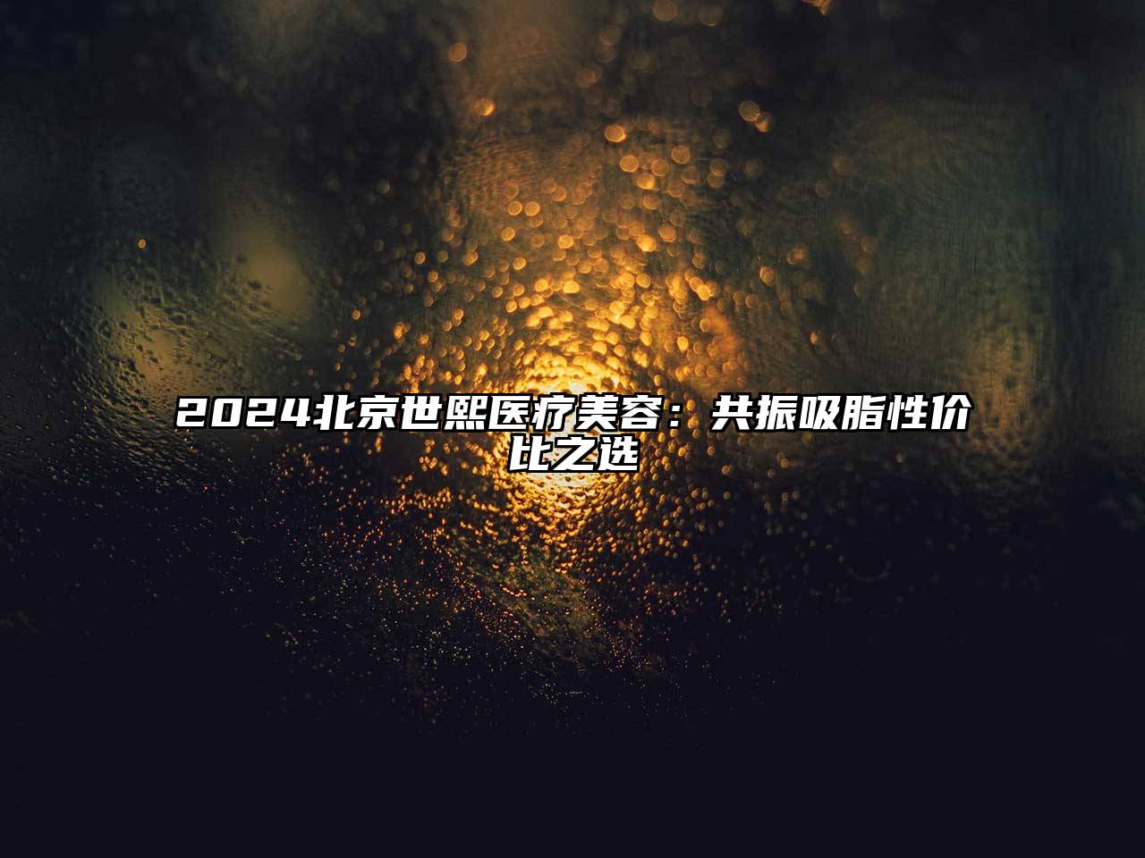2025北京世熙医疗美容：共振吸脂性价比之选