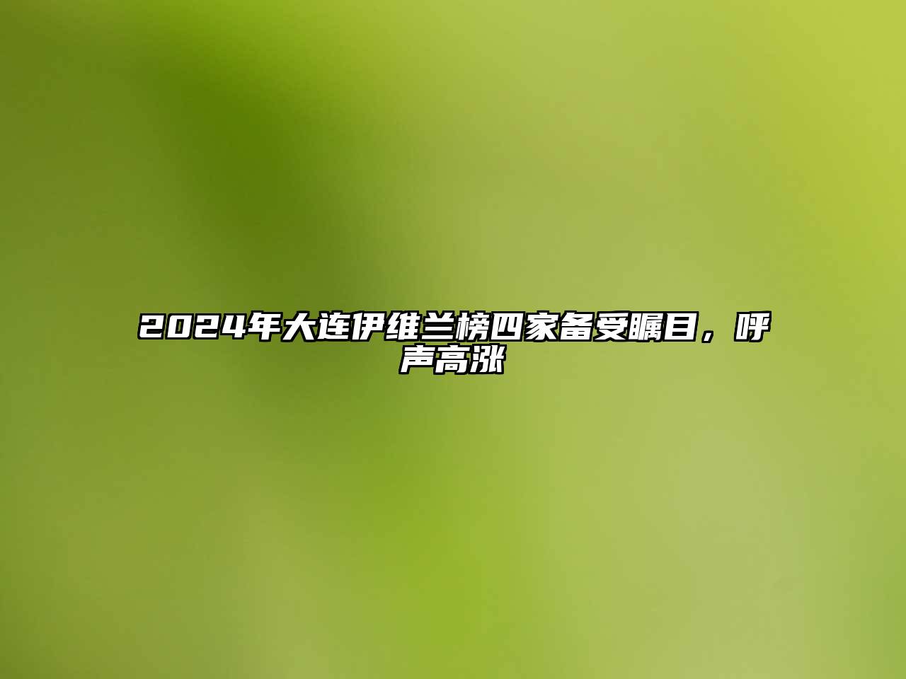 2024年大连伊维兰榜四家备受瞩目，呼声高涨