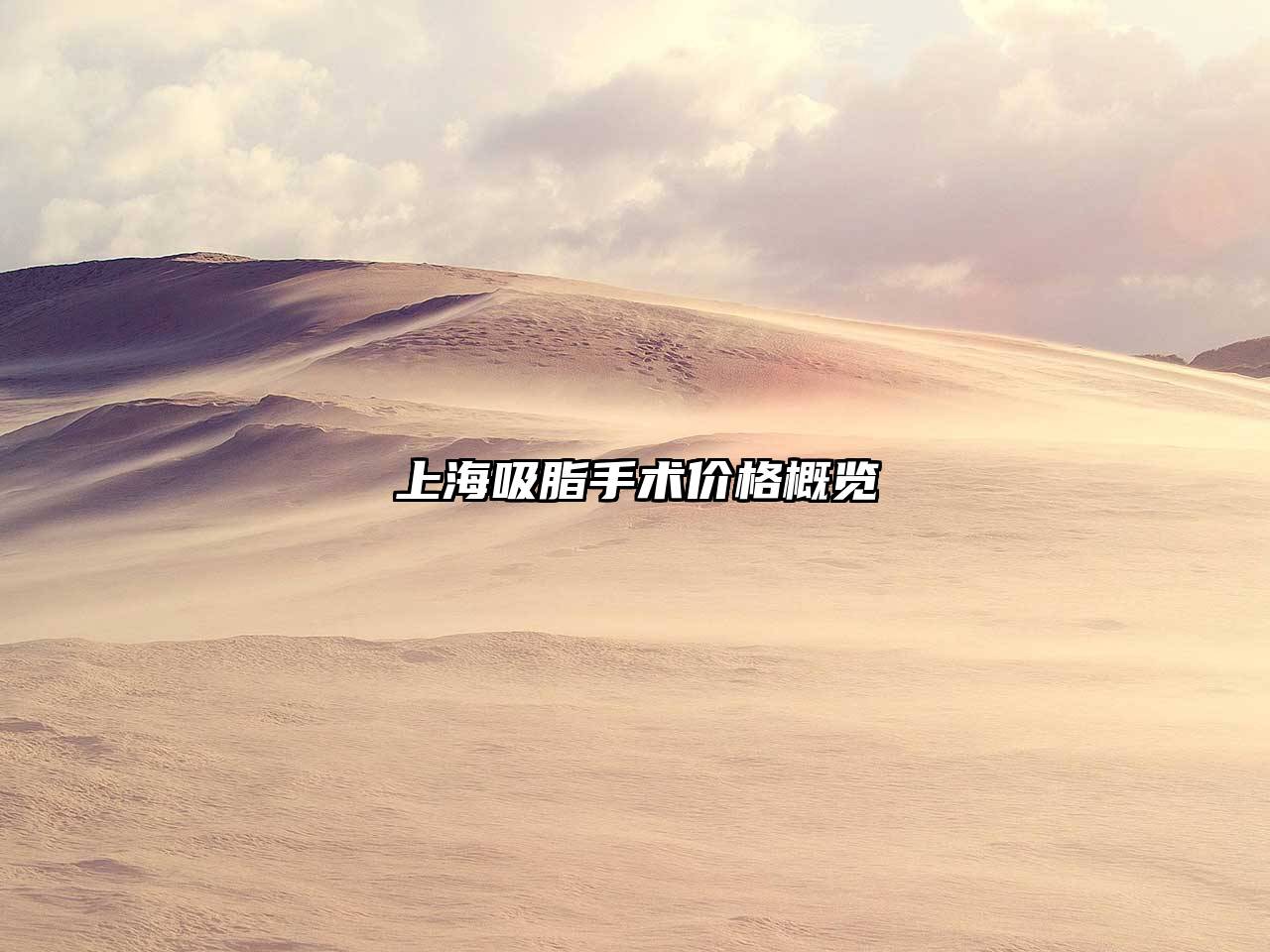 上海吸脂手术价格概览
